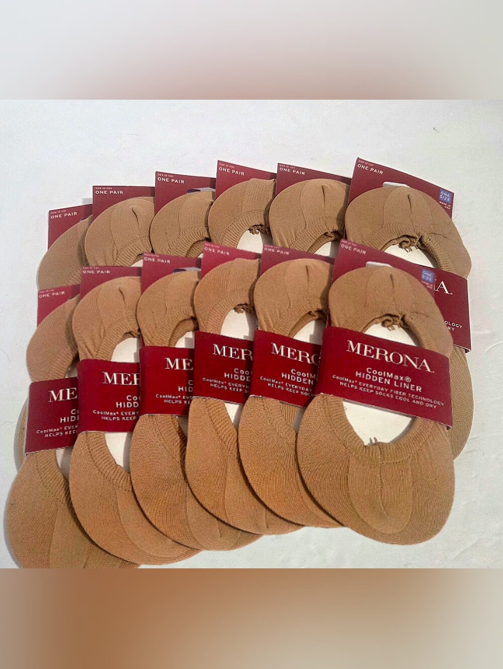 Merona Tan No-Show Liner Socks - Pack of 12 Pairs